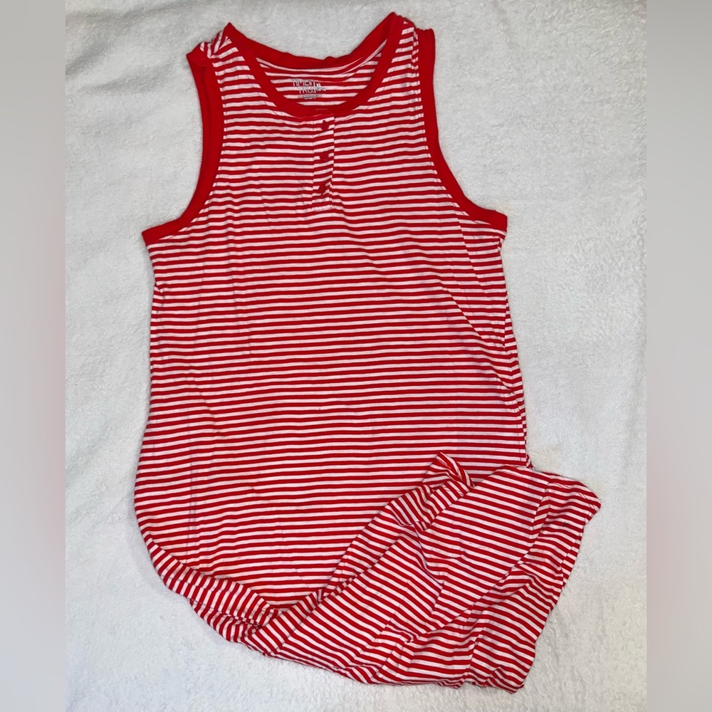 Time and Tru Red and White Striped Dress